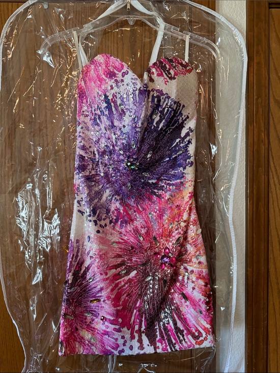 Jovani Dresses & Skirts - 2011 Jovani Pink Purple Multi-Sequin Strapless Prom Dress - altered